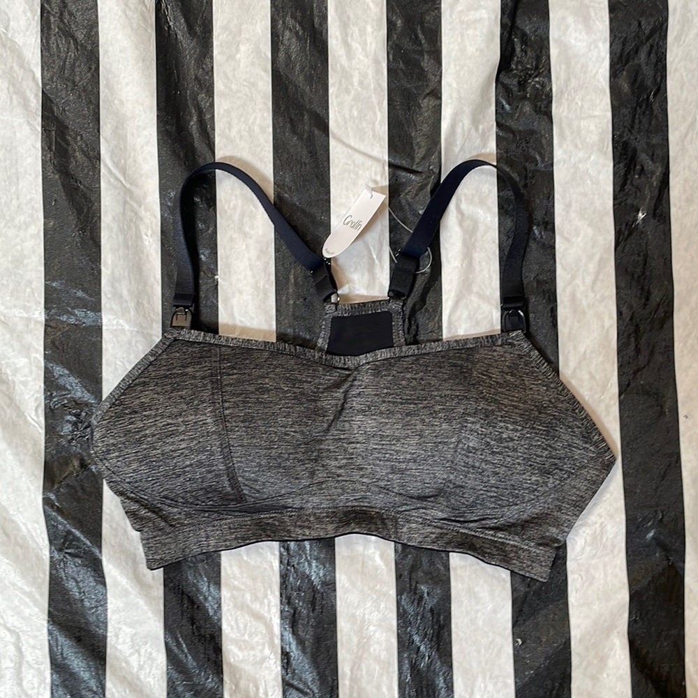 Gratlin Sz S Charcoal Heather Sports Nursing Bra NWT
